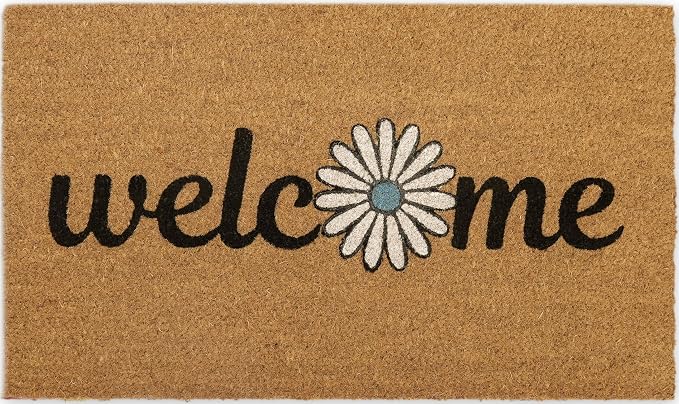 Coir Door Mats 17" X 30", Non-Slip Sturdy, PVC Backed Heavy Duty, Welcome by Unknown