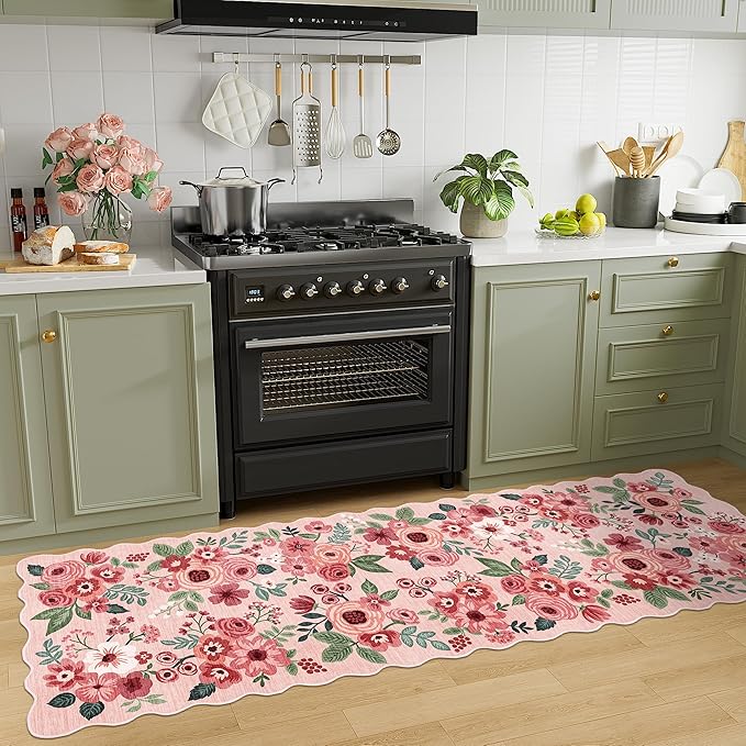 DUKINO 2.6x8 Runner Rug for Hallway, Washable Kitchen Rug - Image 3