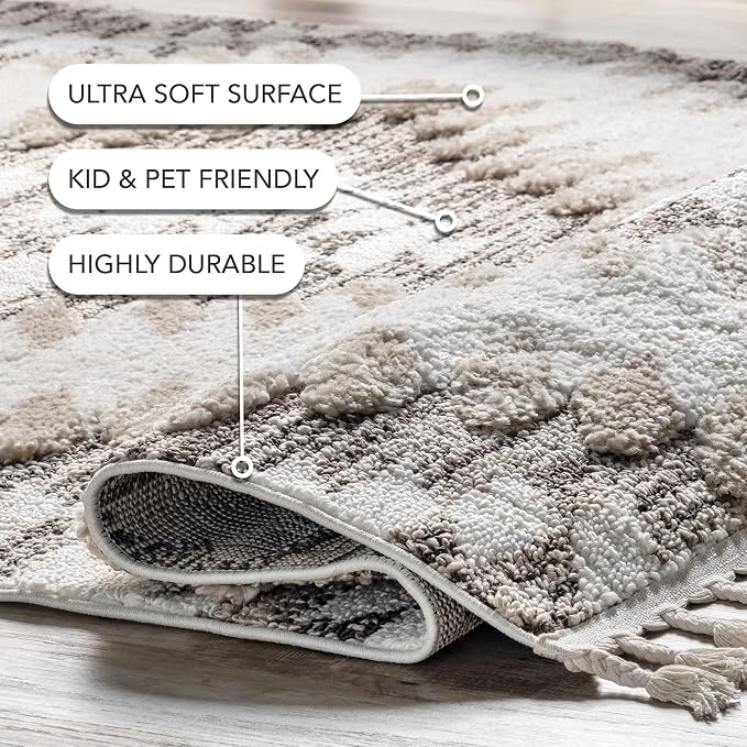 nuLOOM Adelade Beige/Ivory, Southwestern, Soft and Cozy, High Traffic, Stain - Image 4