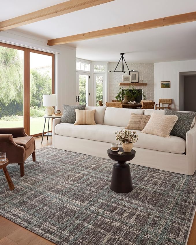 Loloi Angela Rose Ember Collection EMB-08 Espresso/Multi 9'-6" x 13'-1" Area Rug by Loloi