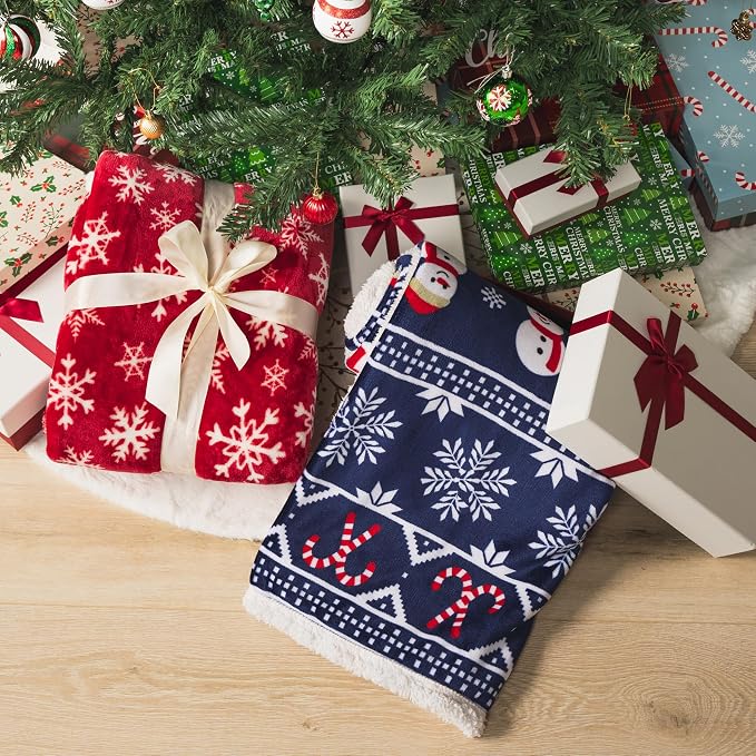 PAVILIA Premium Christmas Sherpa Throw Blanket | Christmas Decoration Gift - Image 7