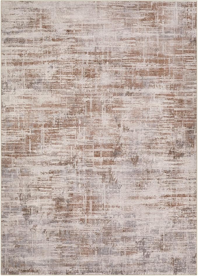 Area Rug for Living Room: 12x15 Washable Neutral Abstract Modern Soft Rugs Non - Image 9