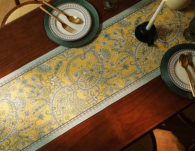 13×72 Inch Table Runner, Retro-Luxury Tassels Series - Image 3