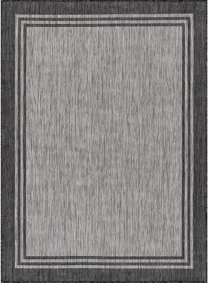 Bordered Outdoor Rug 5x7 Washable Outside Carpet - Image 3