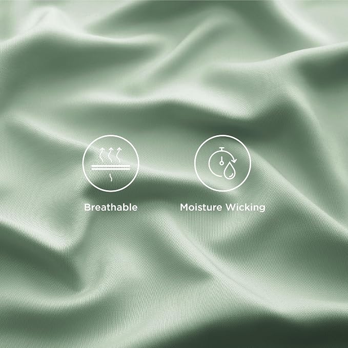 Bedsure Cooling Sheets Twin, Rayon Derived from Bamboo, Breathable & Soft Twin - Image 4