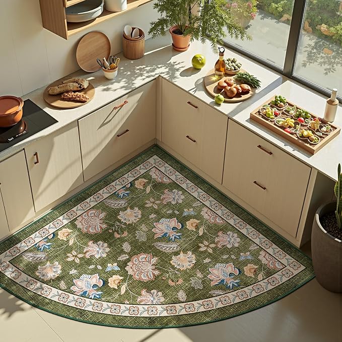 jinchan Elora Floral Corner Rug - Image 4