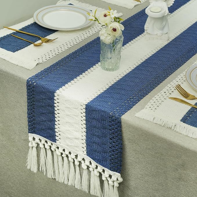 FEXIA Blue Table Runner for Home Decor - Image 5