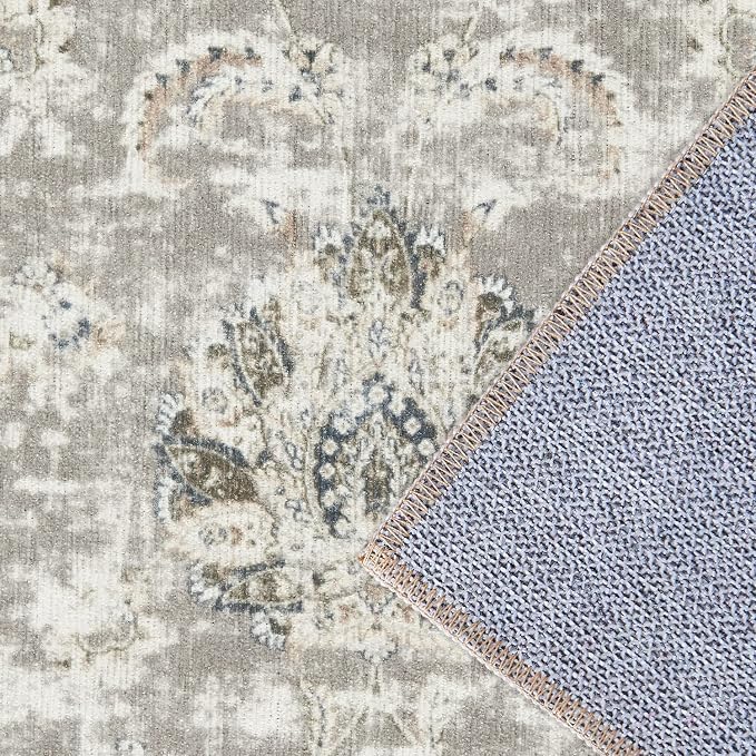 jinchan Fiora Hallway Runner Rug 3x10 Machine Washable Runner Rug Taupe Vintage - Image 7
