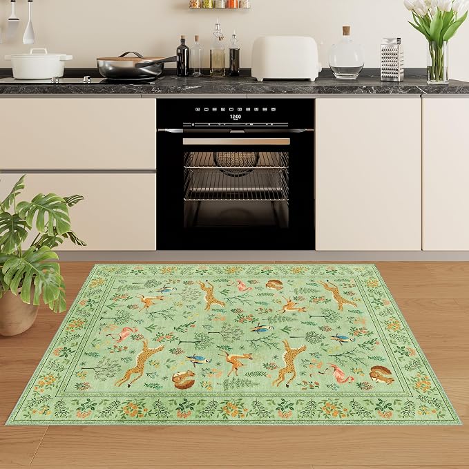 DUKINO 2x3 Rug, Washable Animal Rugs - Image 3