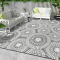 Ileading Large Plastic Outdoor Rug 9x12ft Modern Geometric Style Reversible by Ileading