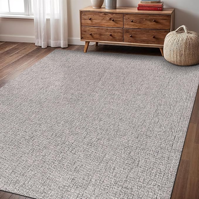 Easy Jute Rug 6x9 Indoor Outdoor Natural Rugs Solid Fiber Rug Woven Area Rug - Image 5