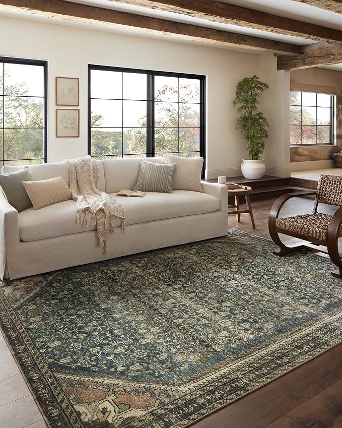 Loloi Magnolia Home by Joanna Gaines Banks Collection BAN-02 Denim/Clay 2'-3" x - Image 3