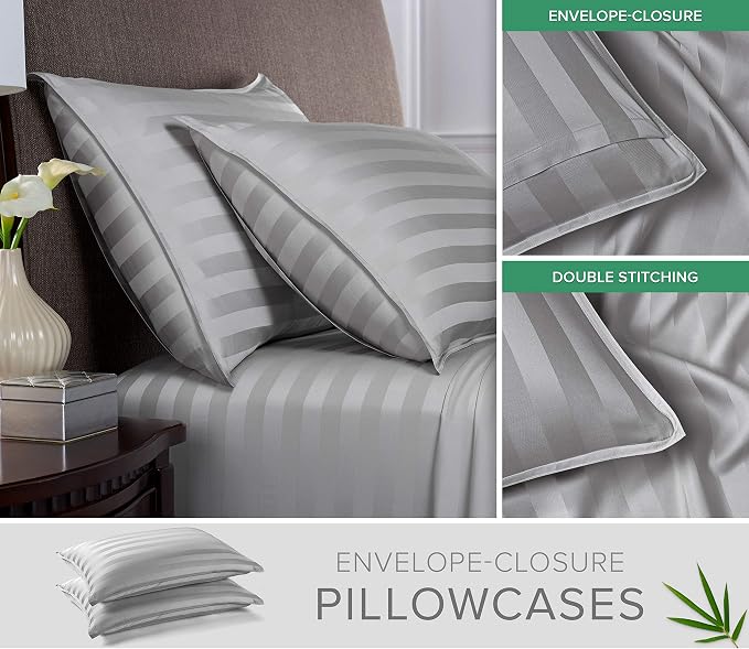 Pure Bamboo Twin Sheets, Genuine 100% Organic Viscose Derived from Bamboo Bed - Image 3