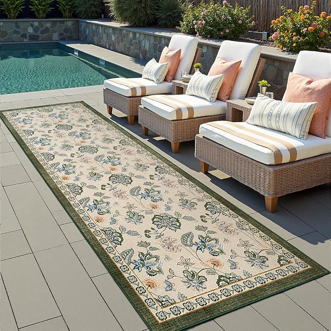jinchan Elora 3x10 Floral Runner Rug - Image 9