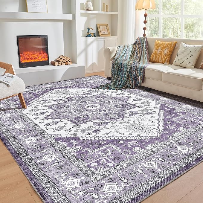 OPPODREAM Thin Area Rugs 4x6, Low-Pile Washable Rugs 4x6 by OPPODREAM