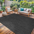 Washable Indoor Outdoor Rug 5x7 Weather Resistant Area Rugs Modern Solid by LenaRug