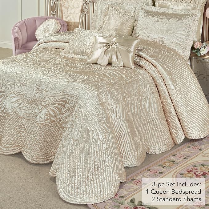 Touch of Class Portia Luxury Bedding | Soft Pearl | Premier Quilted Polyester - Image 2