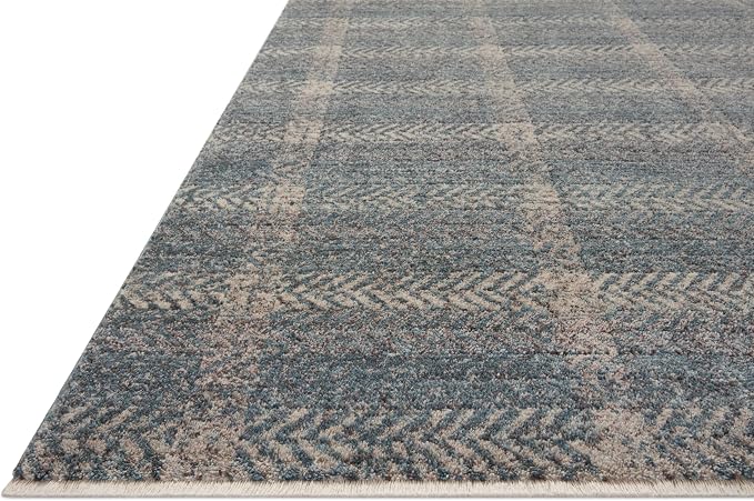 Loloi Angela Rose Ember Collection EMB-03 Blue/Beige 3'-6" x 5'-6" Accent Rug - Image 4