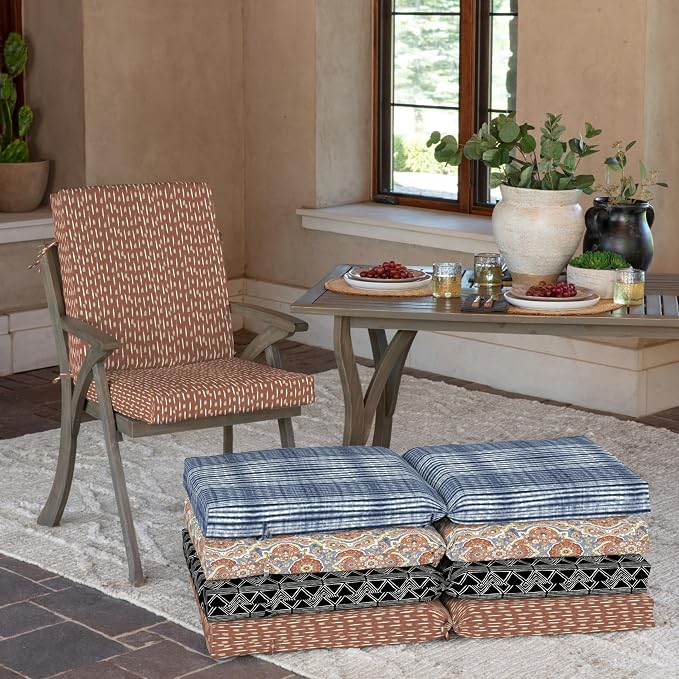 Arden Selections Outdoor Dining Chair Cushion 20 x 20, Rain-Proof, Fade - Image 7