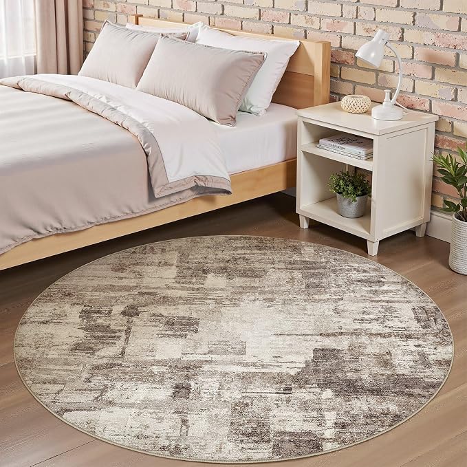 Abstract Living Room Rug Round 6FT - Image 2