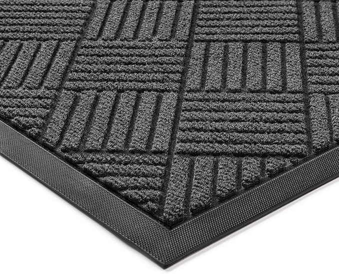 Front Door Mat, Heavy Duty Indoor Outdoor Doormat, Stain and Fade Resistant by 100pointONE