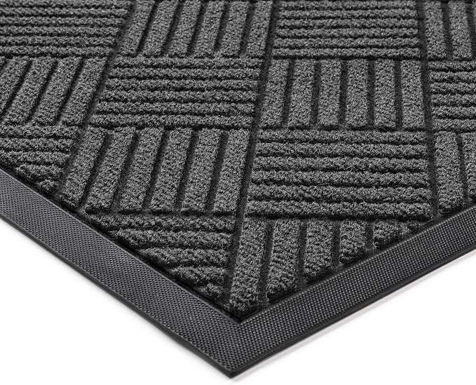 Front Door Mat, Heavy Duty Indoor Outdoor Doormat, Stain and Fade Resistant by 100pointONE