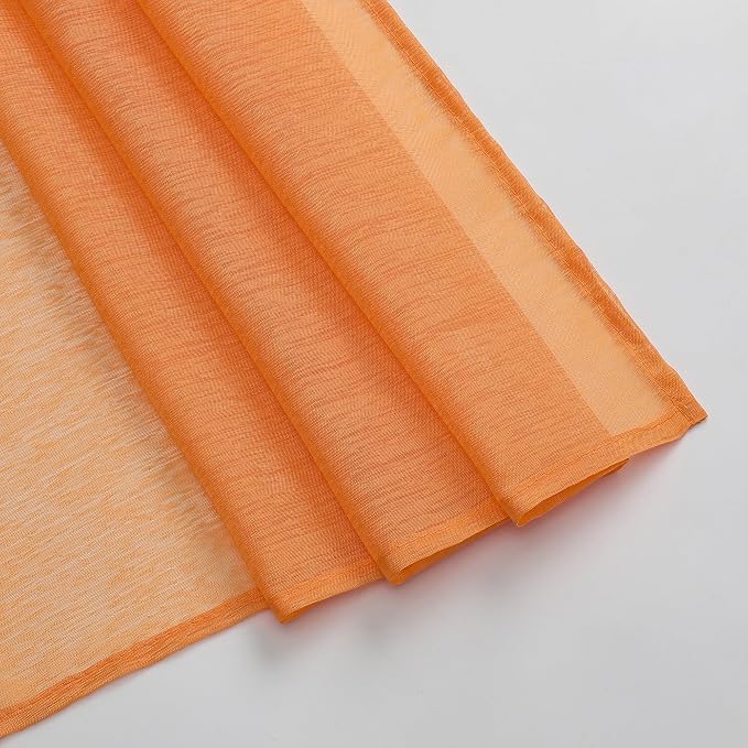 DONREN Coral Orange Window Scarf - Image 5