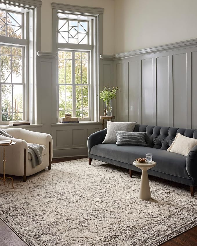 Loloi Magnolia Home by Joanna Gaines Gigi Collection GIG-02 Ivory/Stone 6'-7" x by Loloi