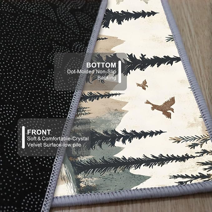 Retro Bear Claw Mountain Runner Rug 2.6x10ft - Image 5
