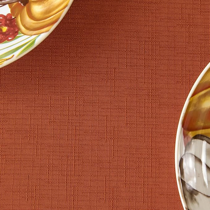 maxmill Linen Looking Square Tablecloth Waterproof Spillproof Wrinkle Resistant - Image 9