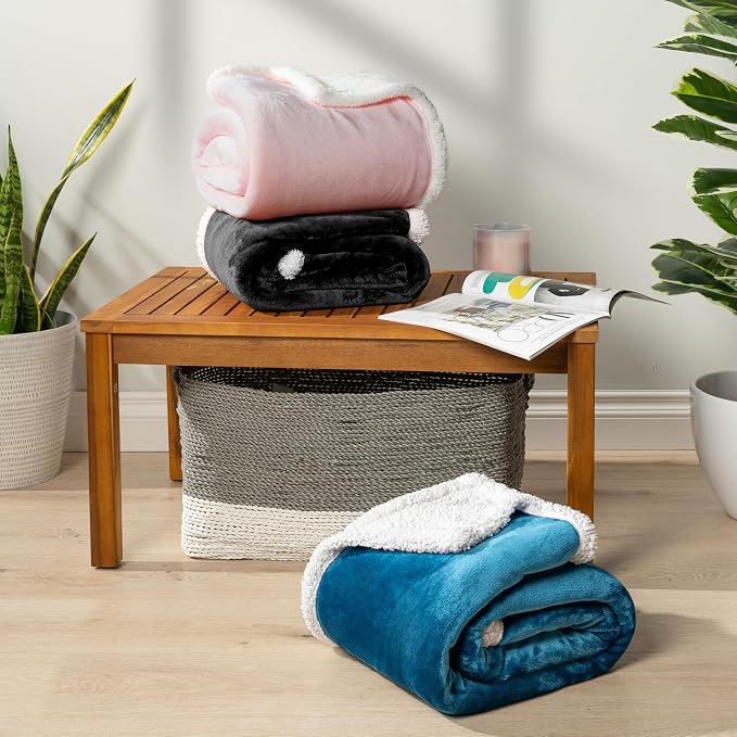 PAVILIA Sherpa Fleece Throw Blanket - Image 5