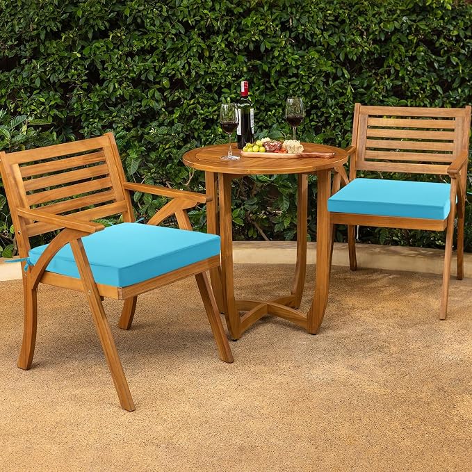 Outdoor Chair Cushions Set of 2: Waterproof & Color Fastness Seat Cushion - Image 2