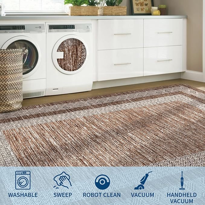 GarveeHome Modern Geometric Rug 4x6 Washable Rug - Image 7