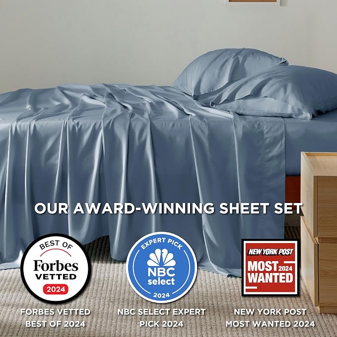 Bedsure California King Sheet Sets, Cooling Sheets, Rayon Derived from Bamboo - Image 2