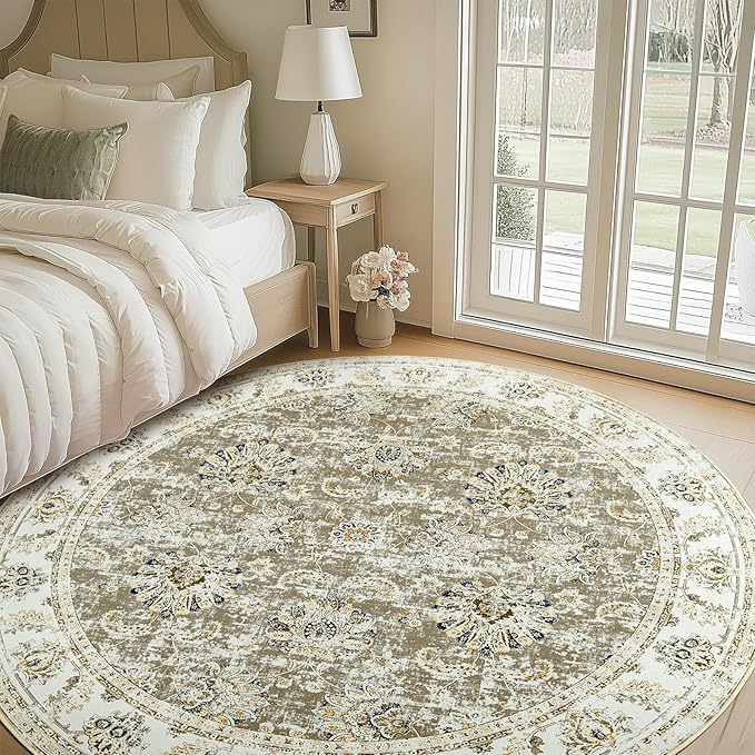 jinchan Fiora Round Rug 7ft Area Rugs - Image 3
