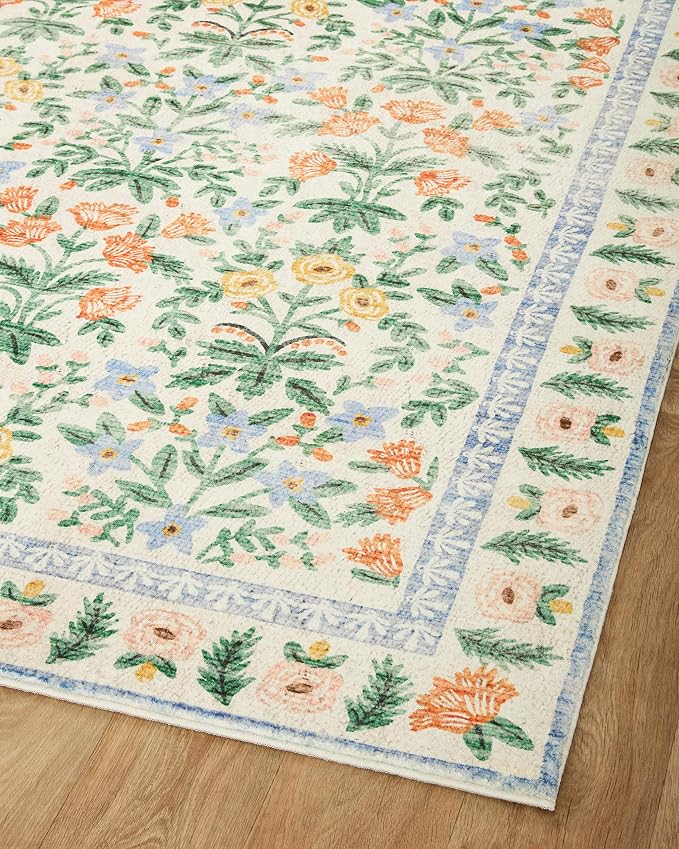 Loloi Rifle Paper Co. Eden Collection EDE-02 Mughal Garden Cream 3'-6" x 5'-6" - Image 7