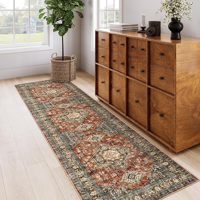 Lahome Oriental Hallway Runner Rug Non Slip, 2.5x8 Kitchen Washable Runner Soft by Lahome