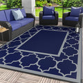 GENIMO Outdoor Rug 5' x 8' Patio Waterproof, Foldable Reversible Plastic Straw by GENIMO