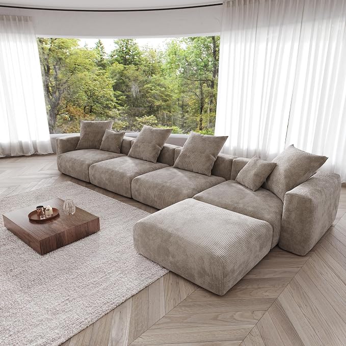 JACH 181" Oversized Modular Sectional Sofa, Deep 4-Seats Sectional Couch - Image 3