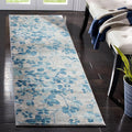 SAFAVIEH Evoke Collection 2'2" x 11' Grey/Light Blue EVK236J Floral by SAFAVIEH