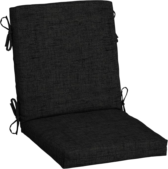 Arden Outdoor Midback Chair Cushion, 18 x 16.5, Rain-Proof, Fade Resistant by ARDEN