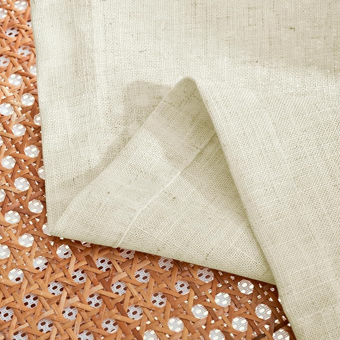 MASWOND Extra Long Sheer Linen Curtain 132 Inches 2 Panels, Pinch Pleated 2 - Image 7