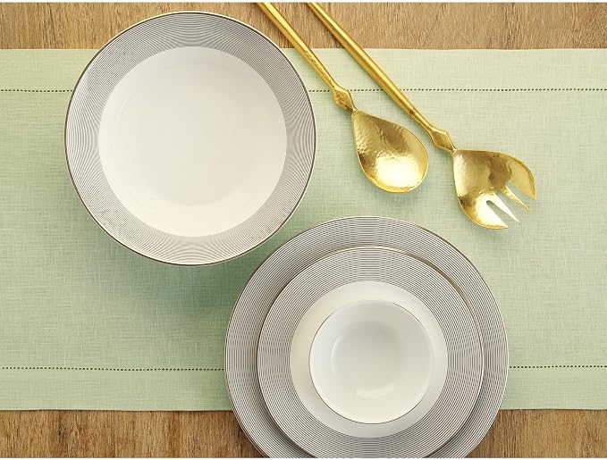 Solino Home Linen Sage Green Table Runner 108 Inches Long - Image 3