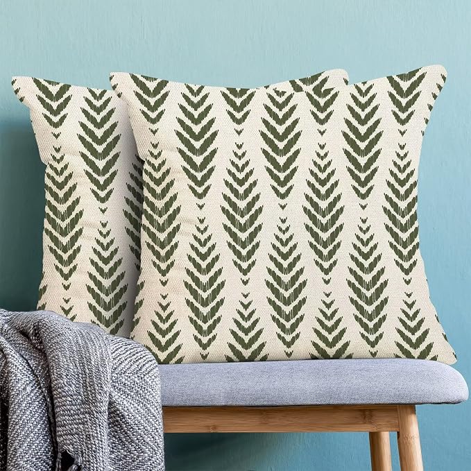 BETGINY Sage Green Boho Pillow Covers 16 x 16 Inch Pack of 2, Bohemian Ethnic - Image 4