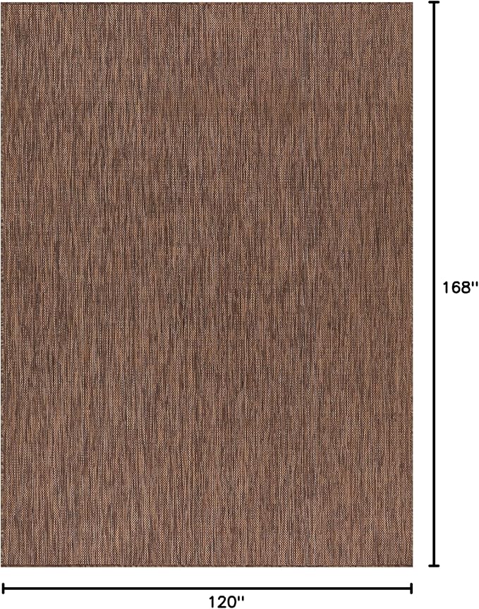 Washable Indoor Outdoor Rug 10x14 Weather Resistant Area Rugs Modern Solid - Image 2