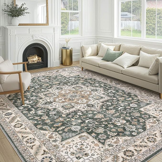 Vintage Living Room Area Rug 10x12 by COTILED