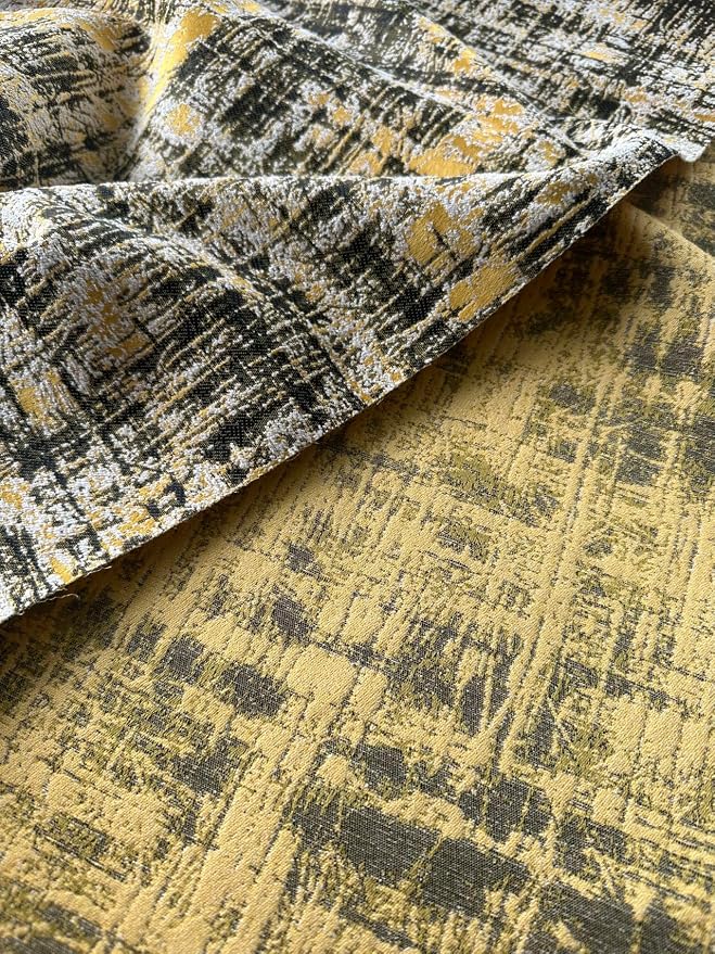 OctoRose 3 Side Zipper Upholstery Thick Linen Tweed-Yellow, Full Size Futon - Image 4