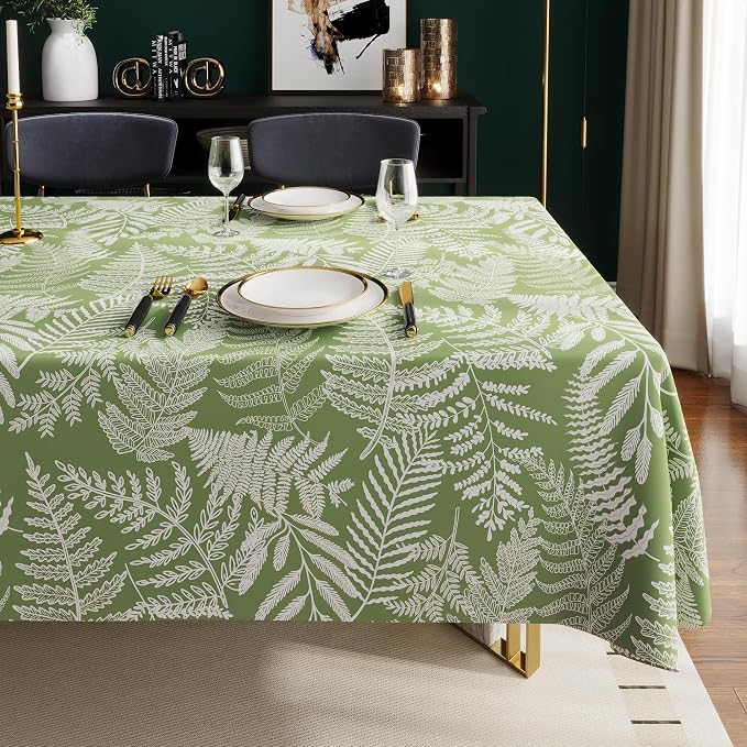 Rectangle Table Cloth, 100% Waterproof Tablecloth Oil Proof Spill Proof Vinyl - Image 8