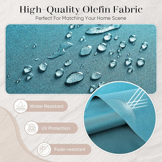 Luxury Outdoor Seat Cushion Set-24 x 24 x 6 Inch Outdoor Chair Cushions Set of 2 - Image 5