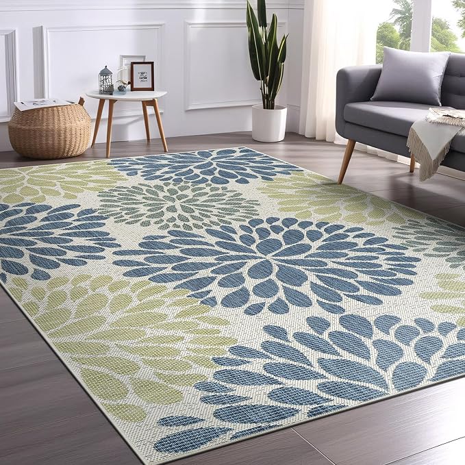 Beverly Rug Outdoor Rug 10x14 Modern Exotic Tropical Leaf Area Rugs - Image 9